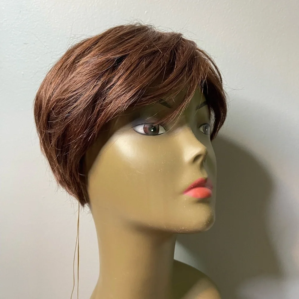 HairCube Blond Unicorn Short Brown Synthetic Wig Layered Pixie Costume Everyday